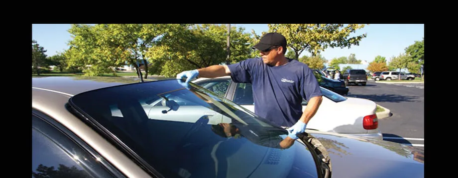 Auto glass installation on a vehicle